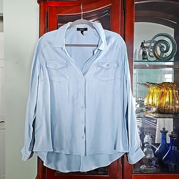 Jessica Simpson Shambury Sky blue plus size Shirt size 1X - Picture 1 of 10